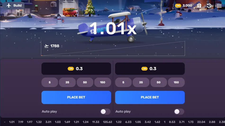 Aviatrix Crash game on 1xBet Screenshot